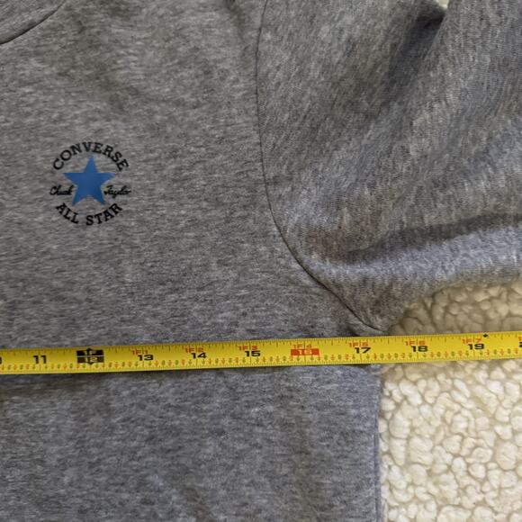 CONVERSE Kids Hoodie Heather Grey Pullover Boys Large - Picture 4 of 5